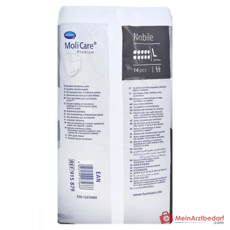 Hartmann MoliCare Premium Mobile 8 Tropfen Einweghose Größe L, 56 Stück