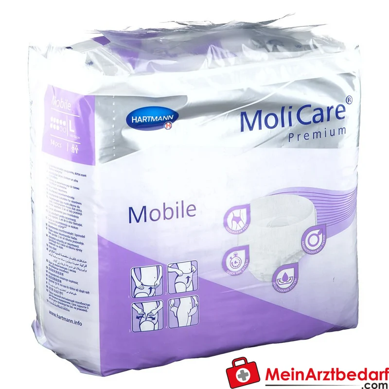 Hartmann MoliCare Premium Mobile 8 Tropfen Einweghose Größe L, 56 Stück