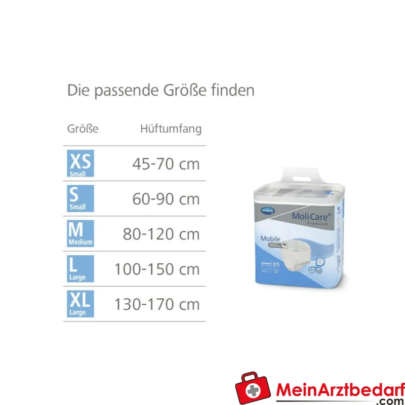 MoliCare Premium Mobile 6 Tropfen Einweghose XS 14 Stück