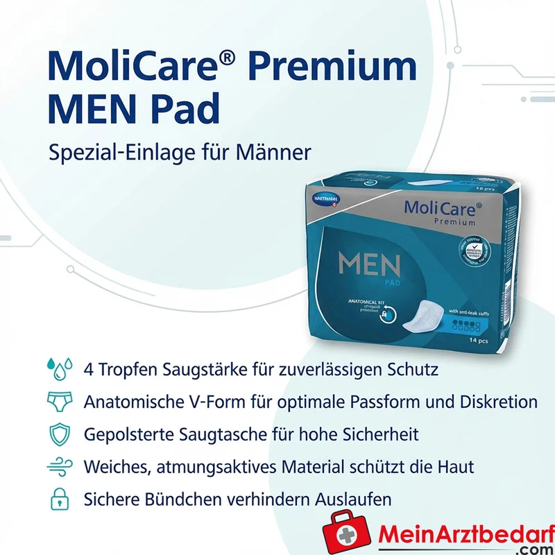 MoliCare Premium MEN Pad 4 Tropfen Einlage für Männer bei leichter bis mittlerer Inkontinenz