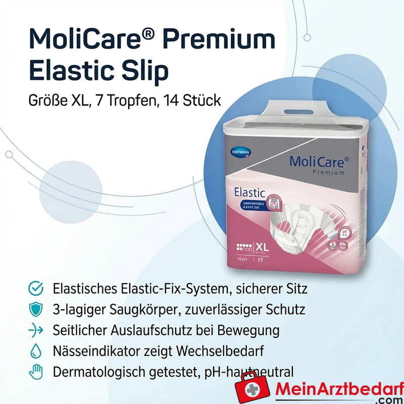 MoliCare Premium Elastic Slip 7 Tropfen Gr. XL Inkontinenzslip 14 Stück