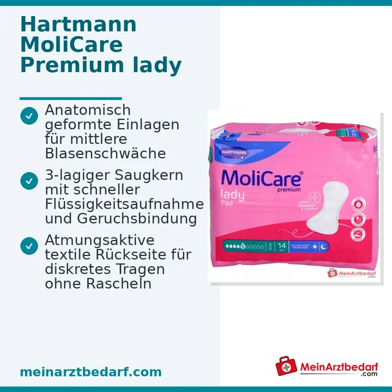 MoliCare Premium Lady Pad 5 Tropfen Inkontinenzeinlage für Frauen
