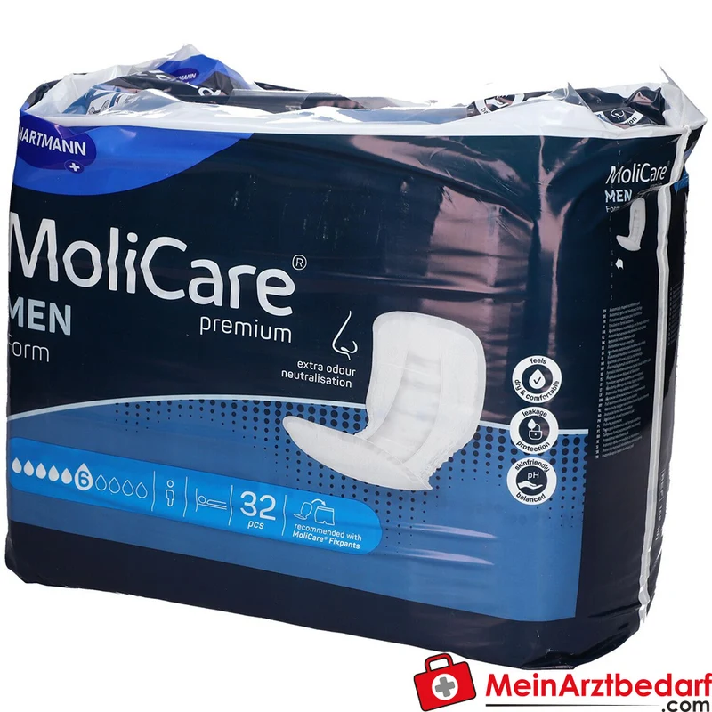 MoliCare Premium Form 6 Tropfen MEN Extra Plus Vorlage 69 x 31 cm 32 Stück