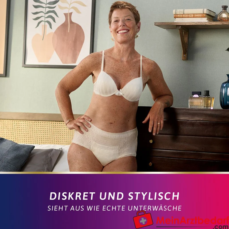 TENA Silhouette Plus Creme M Inkontinenz-Pants Einweghose taillenhoch für Frauen