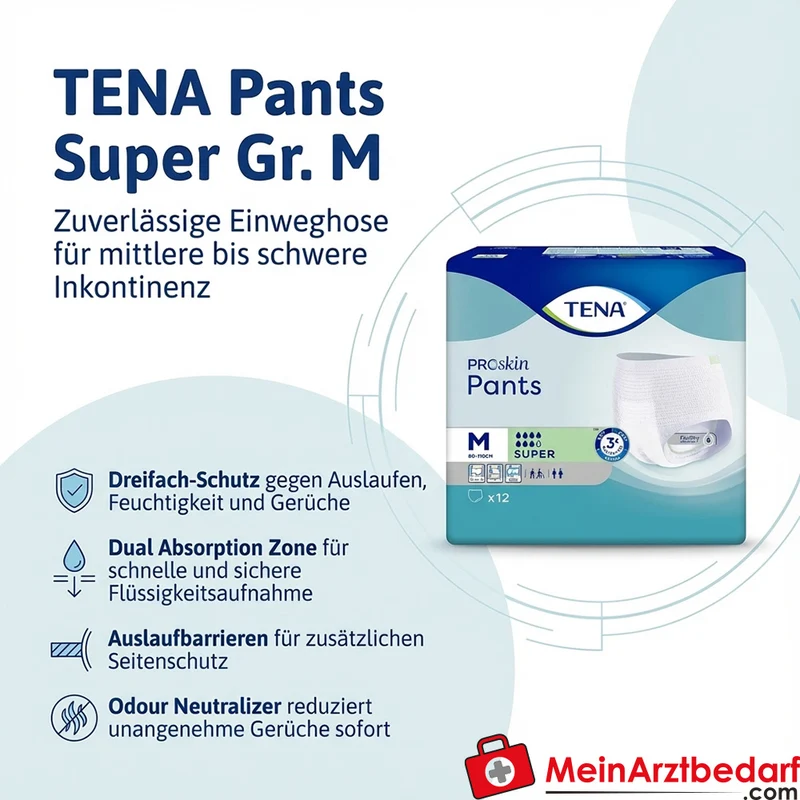 TENA Pants Super Einweghose Gr. M Inkontinenzslip