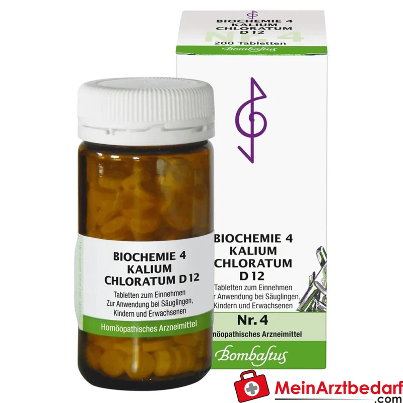 BIOCHEMIE 4 Kalium chloratum D12 homöopathische Zubereitung 250 mg