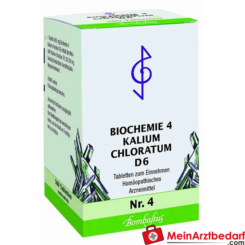Bombastus Biochemie Kalium chloratum D6 250 mg homöopathische Tabletten