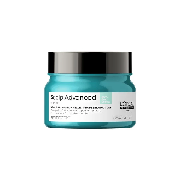 L'Oréal Professionnel Scalp Advanced Anti-Öligkeit 2-in-1 Tiefenreiniger Tonerde 250ml