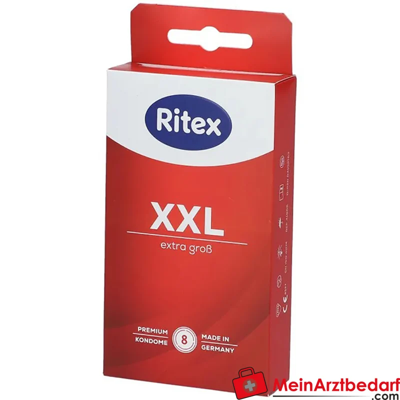 Ritex XXL Kondome 55 mm Breite 200 mm Länge Naturkautschuklatex 8 Stück