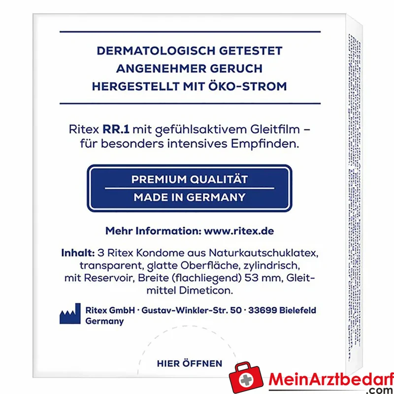 Ritex RR.1 Kondom hauchzart mit gefühlsaktivem Gleitfilm 1 Stück