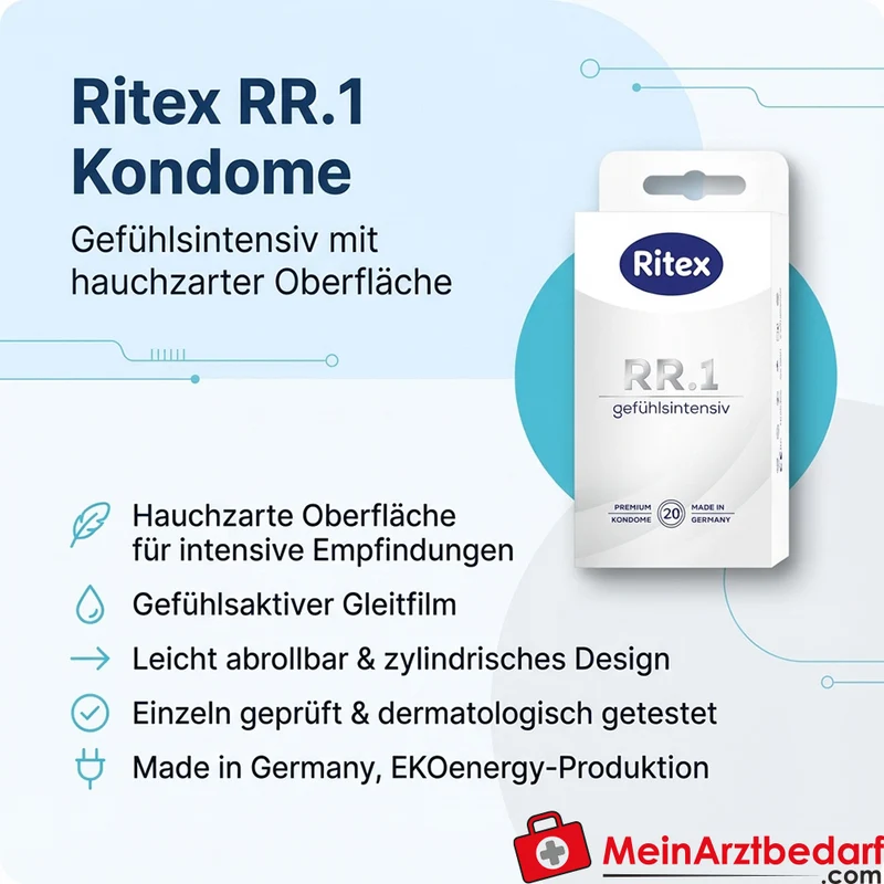 Ritex RR.1 Kondom hauchzart mit gefühlsaktivem Gleitfilm 1 Stück