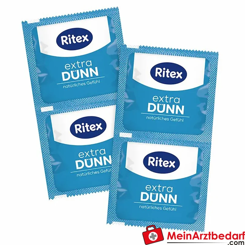 Ritex EXTRA DÜNN Kondome 0,05 mm Naturkautschuklatex glatte Oberfläche feuchtbeschichtet 10 Stück