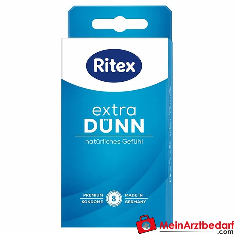 Ritex EXTRA DÜNN Kondome 0,05 mm Naturkautschuklatex glatte Oberfläche feuchtbeschichtet 10 Stück