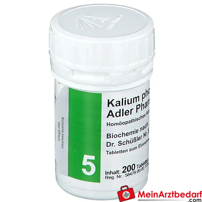Adler Pharma Kalium phosphoricum D6 250 mg Tabletten (Biochemie nach Dr. Schüßler Nr. 5)