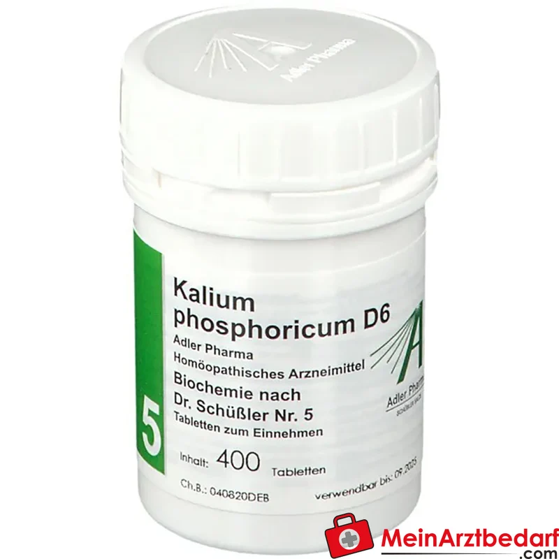 Adler Pharma Kalium phosphoricum D6 250 mg Tabletten (Biochemie nach Dr. Schüßler Nr. 5)