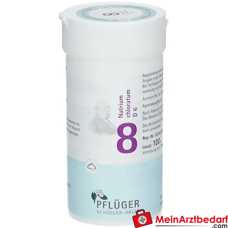 Biochemie Pflüger Nr. 8 Natrium chloratum D6 1000 mg Pulver 100 g