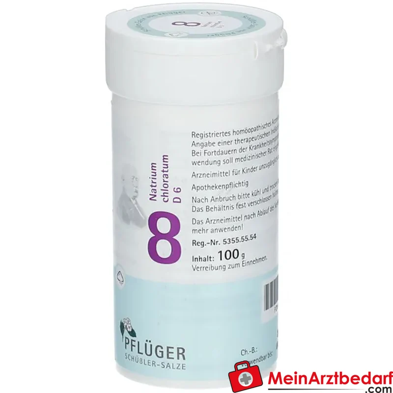 Biochemie Pflüger Nr. 8 Natrium chloratum D6 1000 mg Pulver 100 g