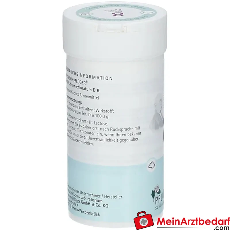 Biochemie Pflüger Nr. 8 Natrium chloratum D6 1000 mg Pulver 100 g