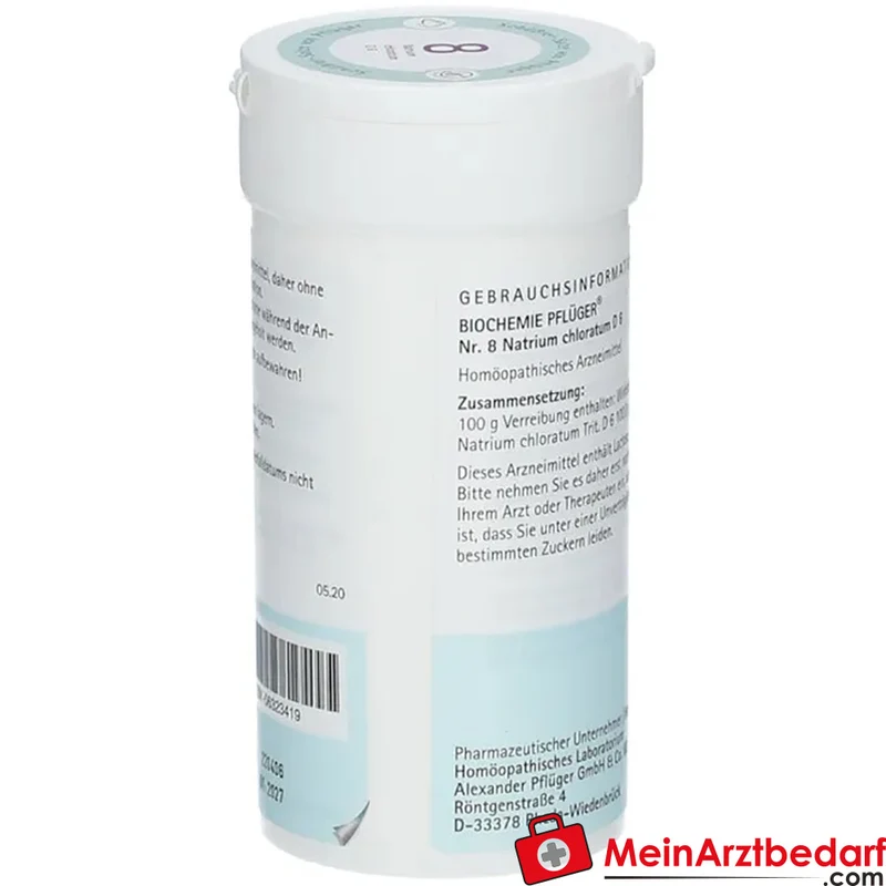 Biochemie Pflüger Nr. 8 Natrium chloratum D6 1000 mg Pulver 100 g