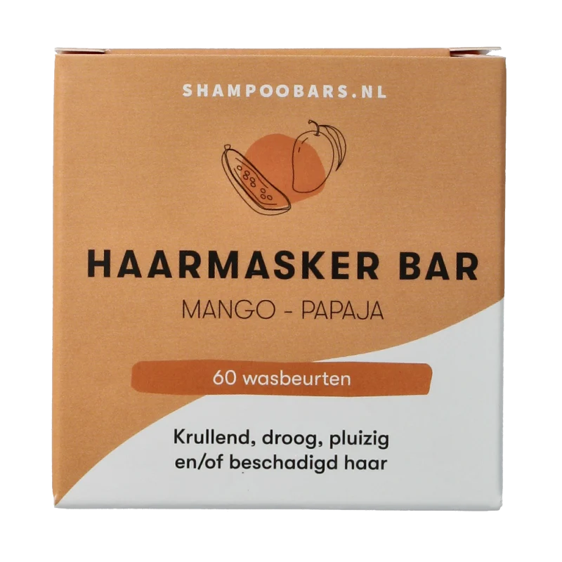 Shampoobars Haarmasker bar mango papaja 45 gram