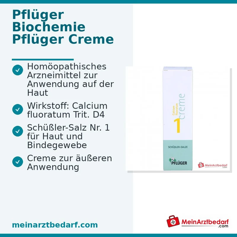 Pflüger Biochemie Pflüger Creme Nr. 1 Calcium fluoratum D4 Creme, 75 g