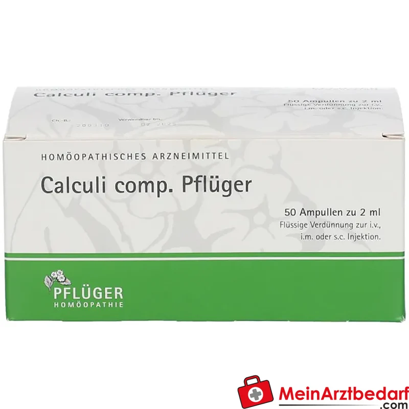 Pflüger Calculi comp. Acidum benzoicum / Berberis vulgaris / Calculi renales hominis Nosode / Epigaea repens / Lytta vesicatoria / Solidago virgaurea Ampullen, 10 Stück