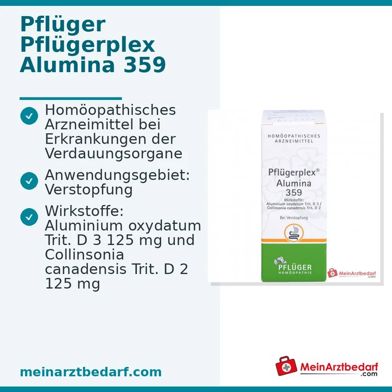 Pflüger Pflügerplex Alumina 359 Aluminium oxydatum / Collinsonia canadensis Tabletten, 100 St.