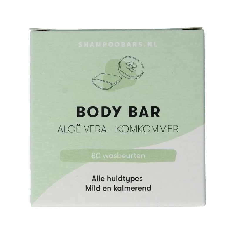 Shampoobars Body bar aloe vera & komkommer 60 gram