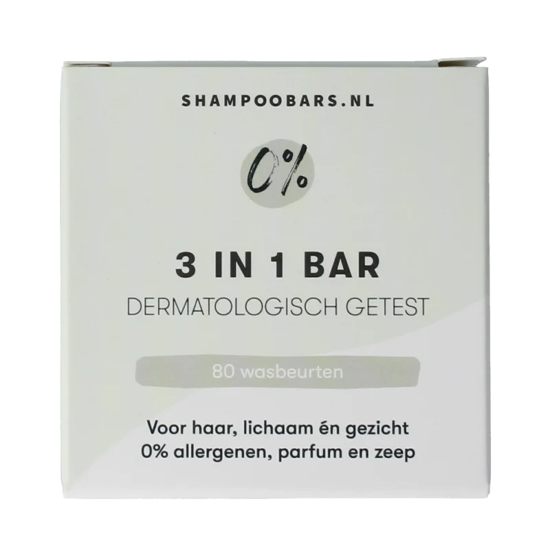 Shampoobars Bar 0% 3-in-1 neutraal 60 gram