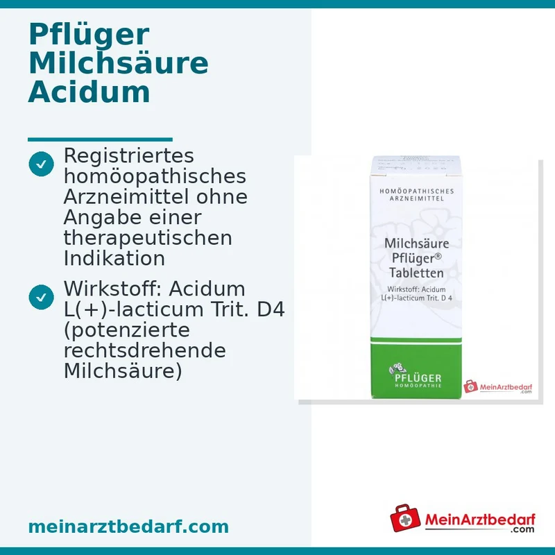 Pflüger Milchsäure Acidum L(+)-lacticum D4 Tabletten, 100 St.
