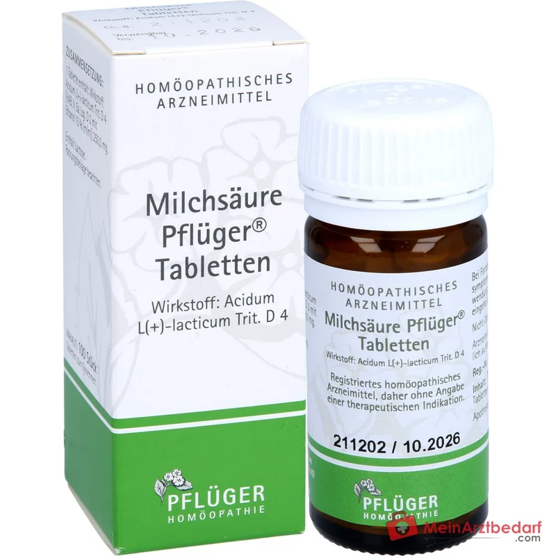 Pflüger Milchsäure Acidum L(+)-lacticum D4 Tabletten, 100 St.
