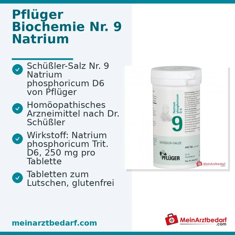 Biochemie Pflüger Nr. 9 Natrium phosphoricum D6 250 mg Tabletten 100 St
