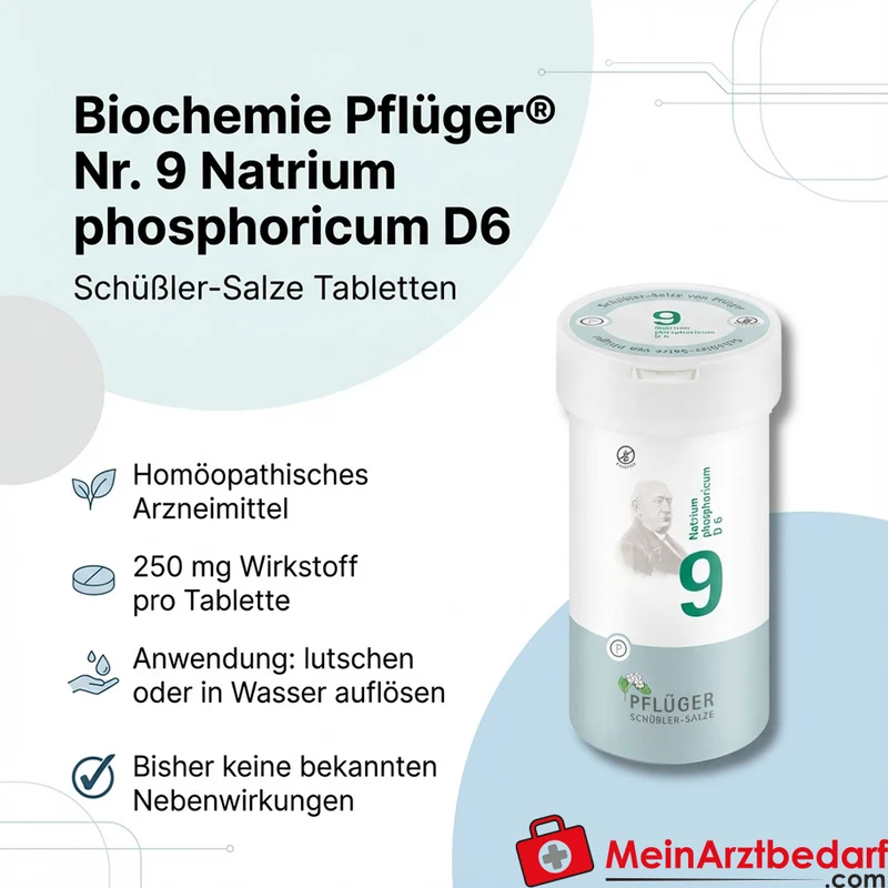 Biochemie Pflüger Nr. 9 Natrium phosphoricum D6 250 mg Tabletten 100 St