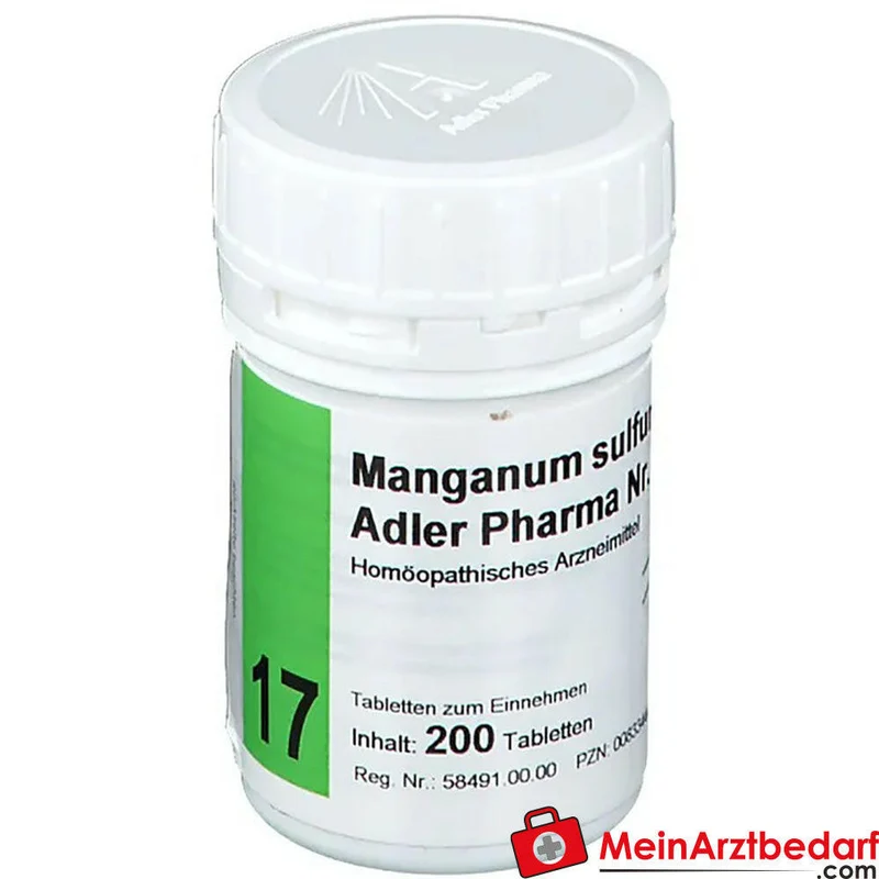 Adler Pharma Manganum sulfuricum D12 250 mg Tabletten Biochemie Nr. 17
