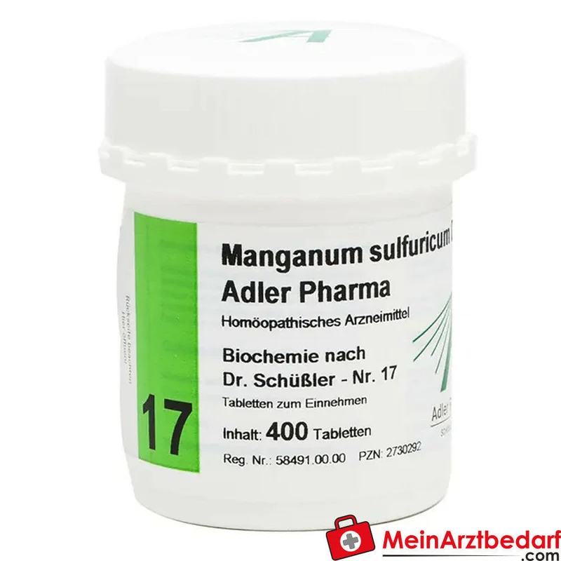 Adler Pharma Manganum sulfuricum D12 250 mg Tabletten Biochemie Nr. 17