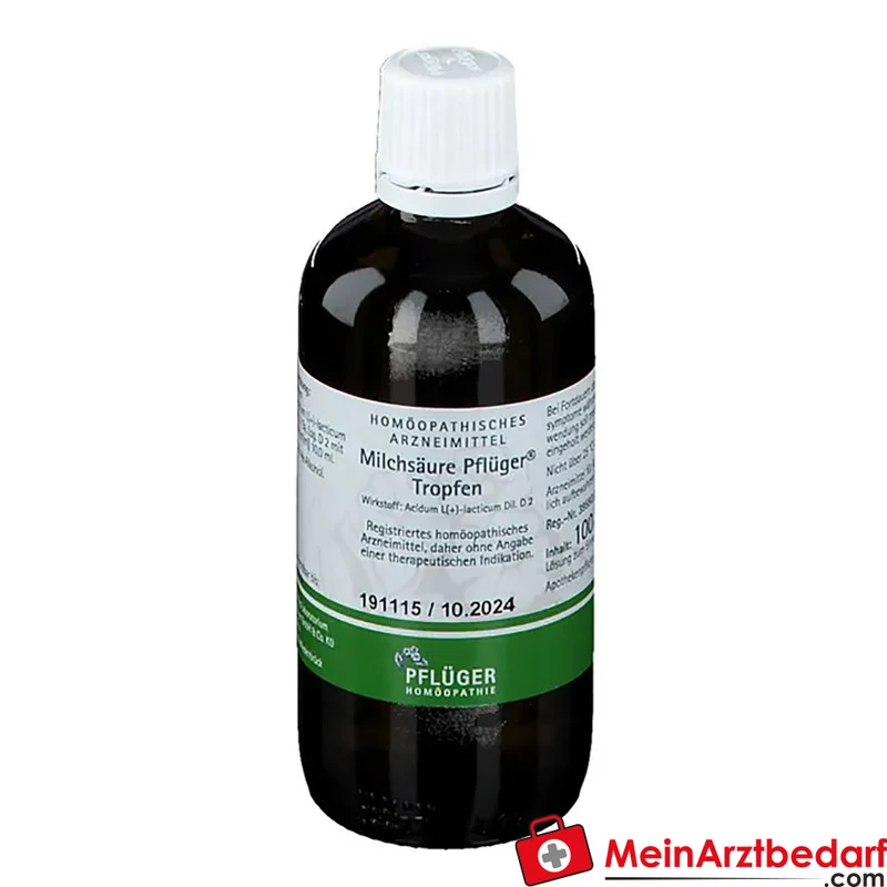 Pflüger Milchsäure Tropfen Acidum sarcolacticum D2 10 ml