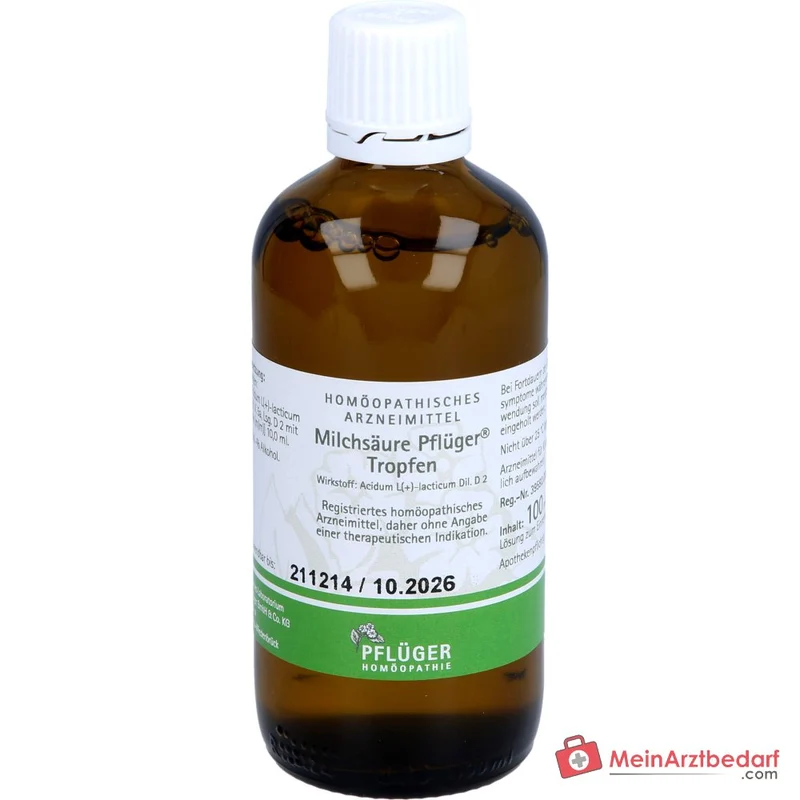 Pflüger Milchsäure Tropfen Acidum sarcolacticum D2 10 ml