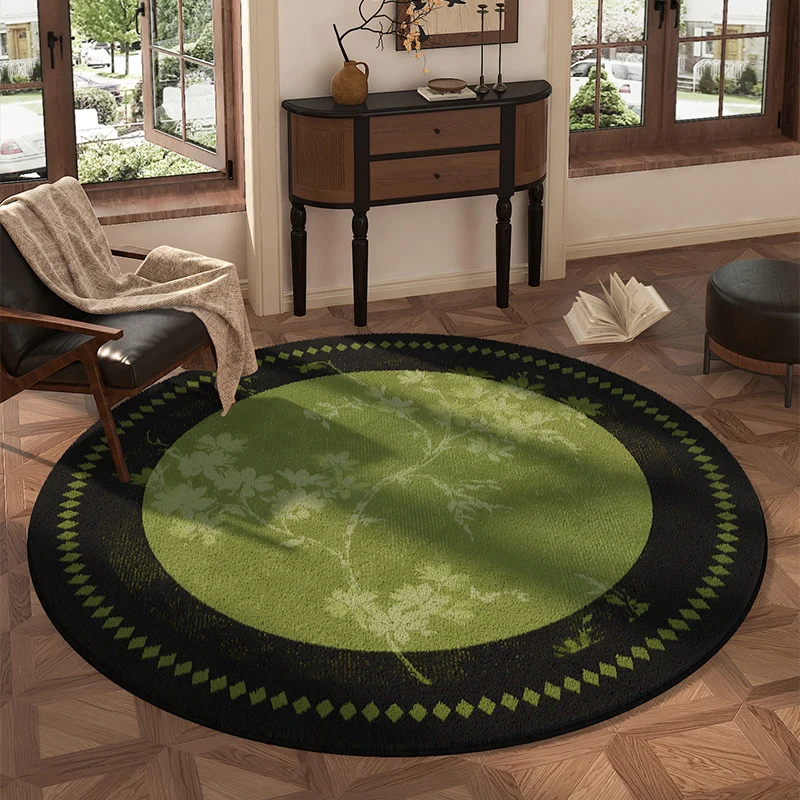 Runder Blumenmuster Bereichsteppich