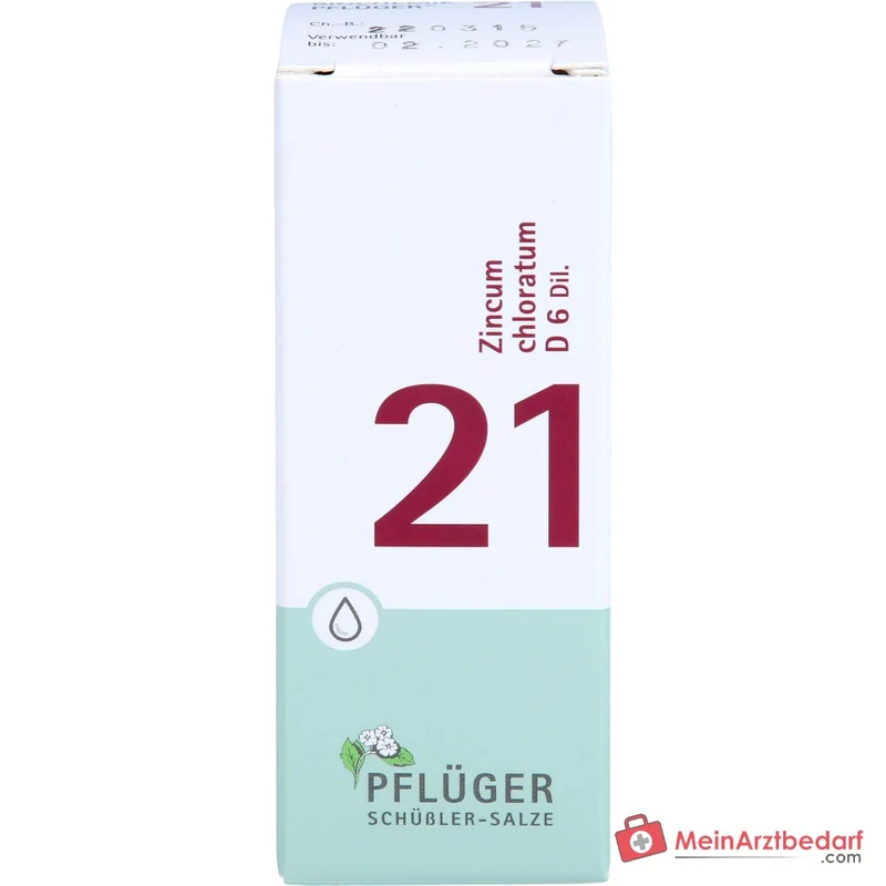 Biochemie Pflüger Nr. 21 Zincum chloratum D6 Tropfen, 30 ml