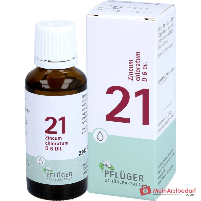 Biochemie Pflüger Nr. 21 Zincum chloratum D6 Tropfen, 30 ml