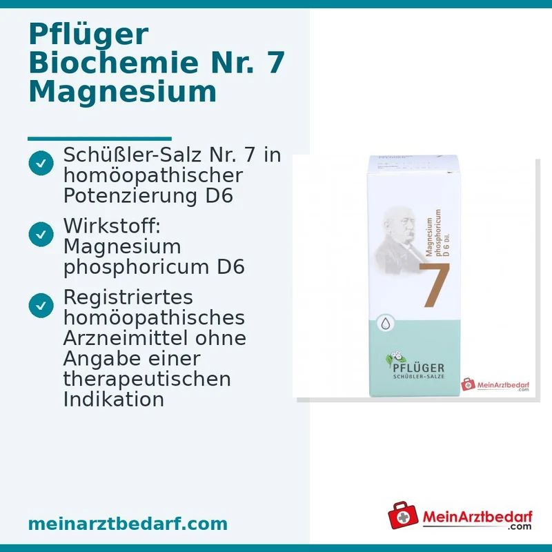 Biochemie Pflüger Nr. 7 Magnesium phosphoricum D6 Tropfen 30 ml