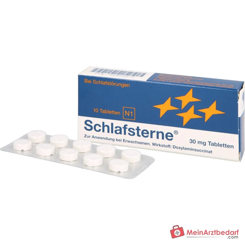 Schlafsterne 30 mg Doxylamin hydrogensuccinat Tabletten 20 Stück, 10 St.