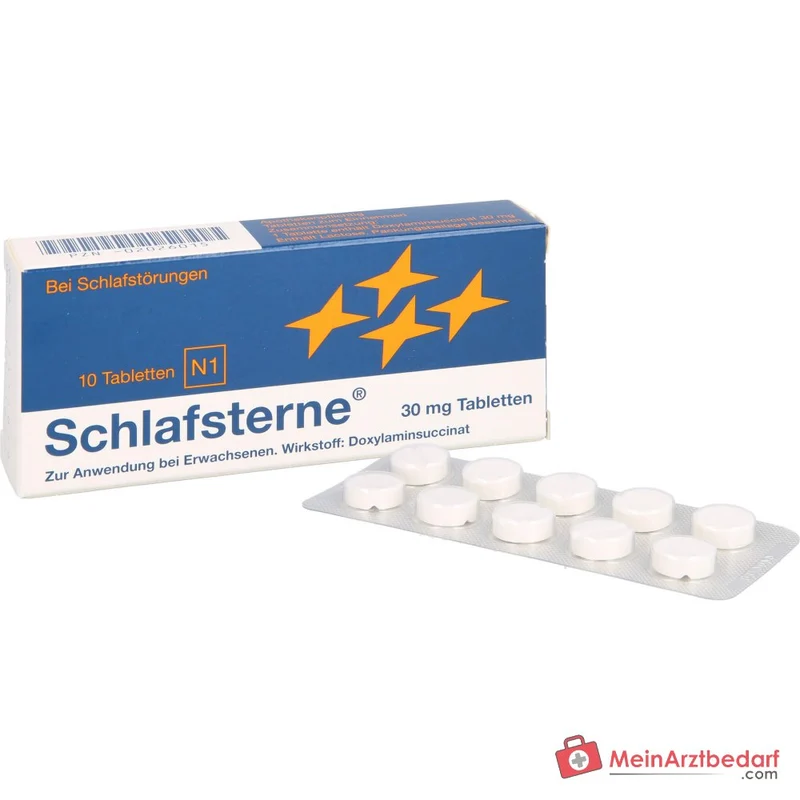 Schlafsterne 30 mg Doxylamin hydrogensuccinat Tabletten 20 Stück, 10 St.