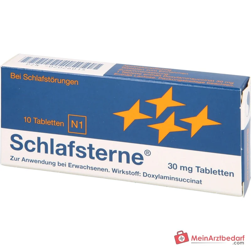 Schlafsterne 30 mg Doxylamin hydrogensuccinat Tabletten 20 Stück, 10 St.
