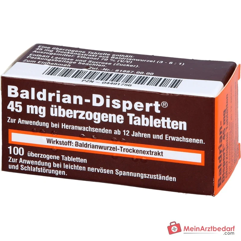 Baldrian Dispert 45 mg überzogene Tabletten, 100 Stk.