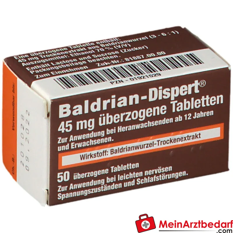 Baldrian Dispert 45 mg überzogene Tabletten, 100 Stk.