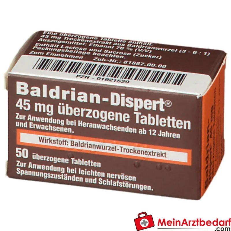 Baldrian Dispert 45 mg überzogene Tabletten, 100 Stk.