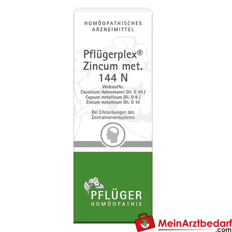 Pflügerplex Zincum met. 144 N Causticum D20, Zincum met. D10, Cuprum met. D8 Lösung 50 ml