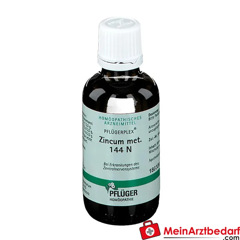 Pflügerplex Zincum met. 144 N Causticum D20, Zincum met. D10, Cuprum met. D8 Lösung 50 ml