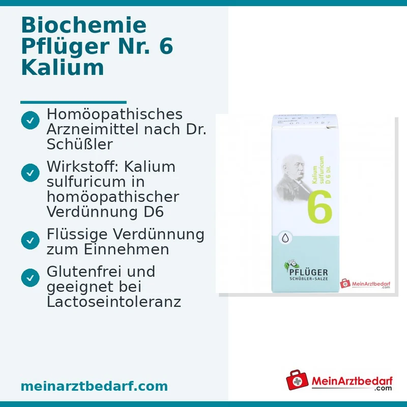 Biochemie Pflüger Nr. 6 Kalium sulfuricum D6 Tropfen 30 ml